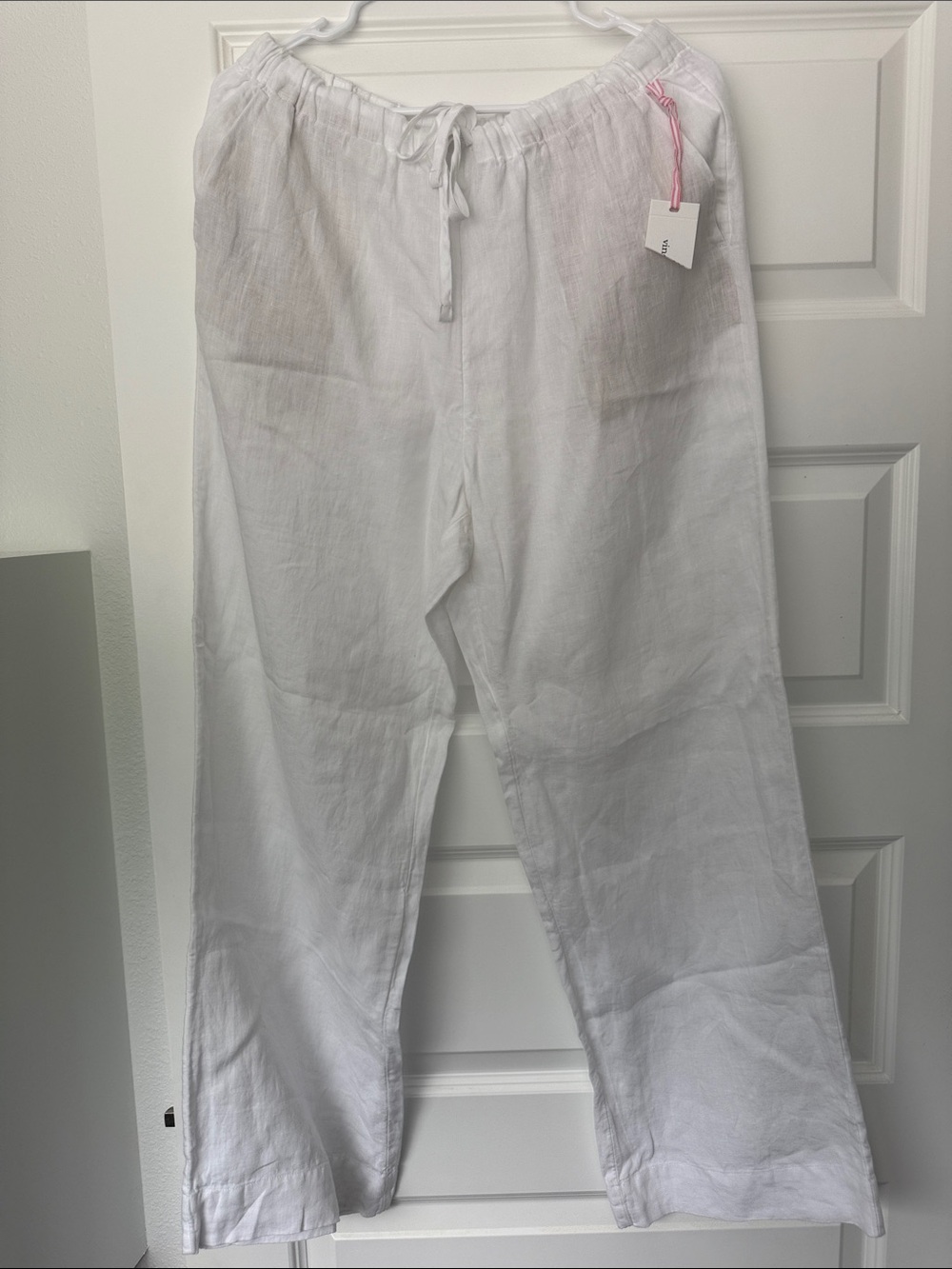 Vineyard Vines White Linen Drawstring Pants size Medium NWT